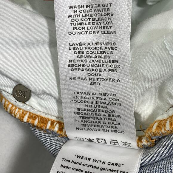 NWT Good American Good Waist Cropped Palazzo Jeans Womens 15 Wide Leg Stretch - Picture 16 of 16